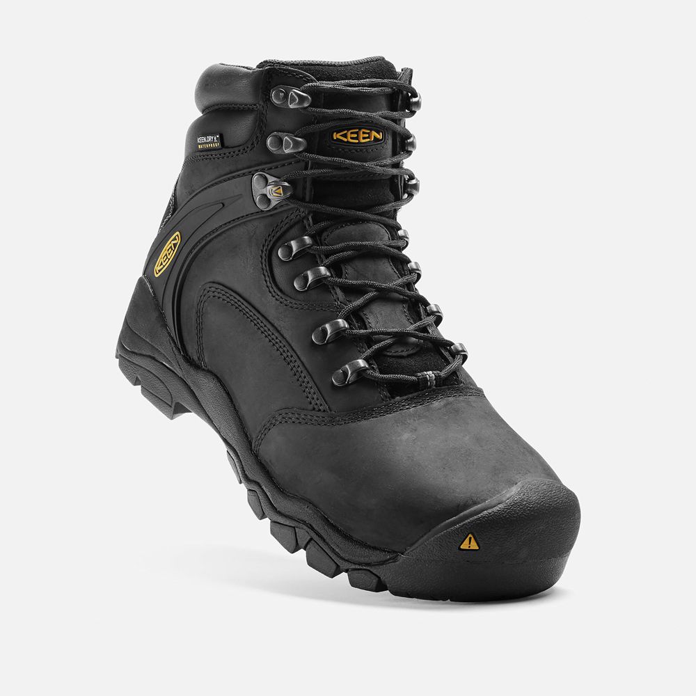 Keen Trekking Bot Erkek Siyah - Louisville 6\" (Steel Toe) - Türkiye DRQX50746